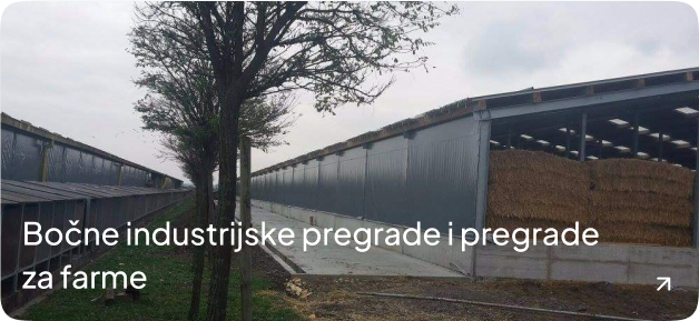 Bočne industrijske pregrade i pregrade za farme